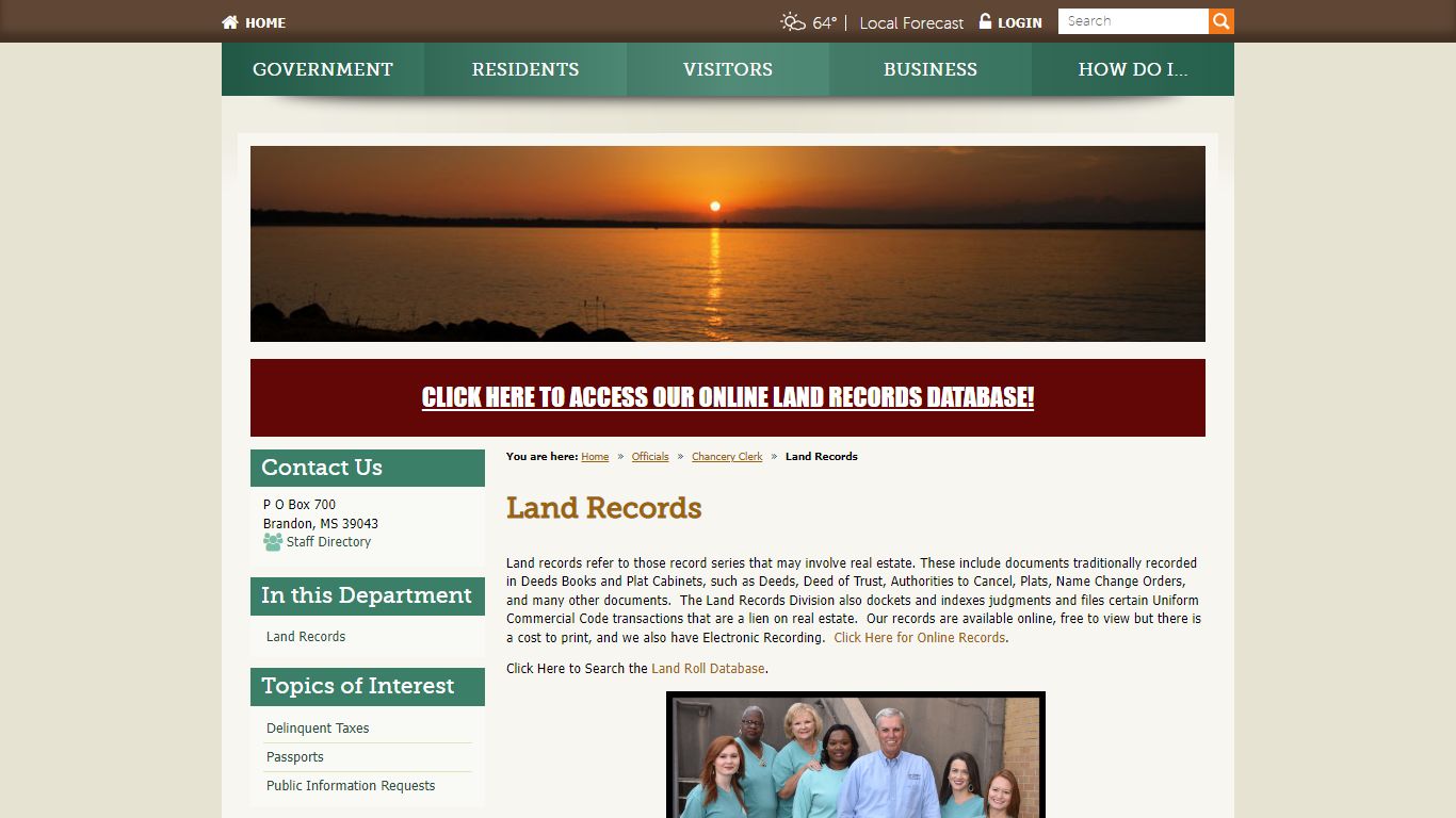 Land Records / Rankin County, Mississippi